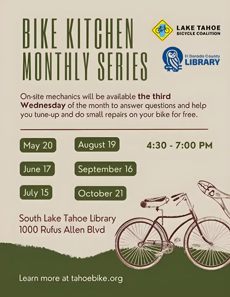 free bike repair south lake tahoe library
