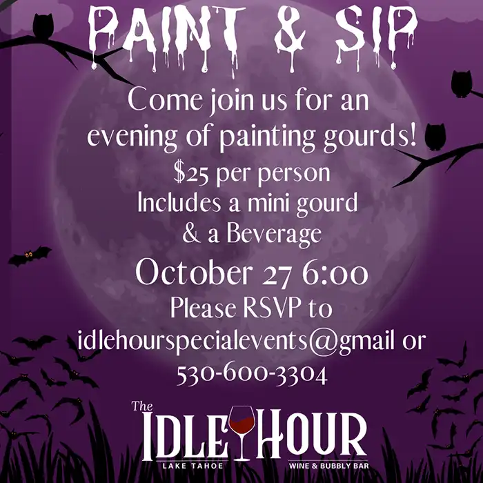 Paint & Sip Idle Hour Wine & Bubbly Bar