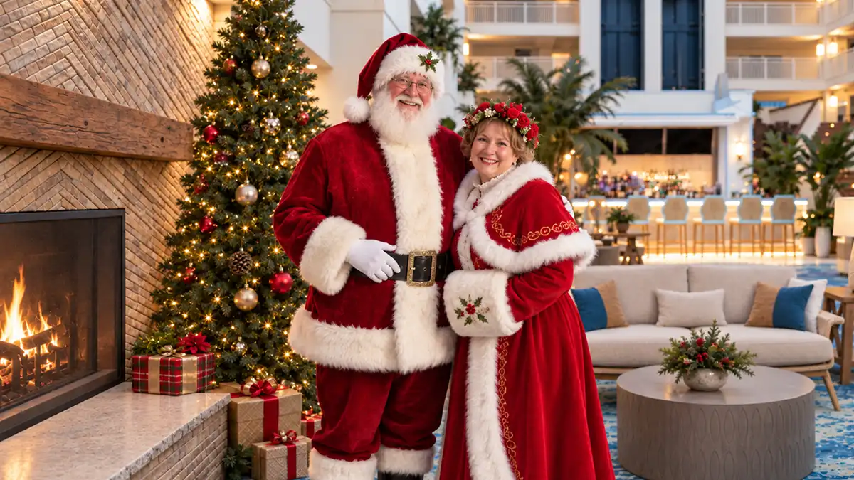 Santa & Mrs Claus at Margaritaville Resort Lake Tahoe
